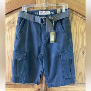 G&M dark gray “Rugged and Washed Out” flat front chino cargo shorts size 30 -NWT